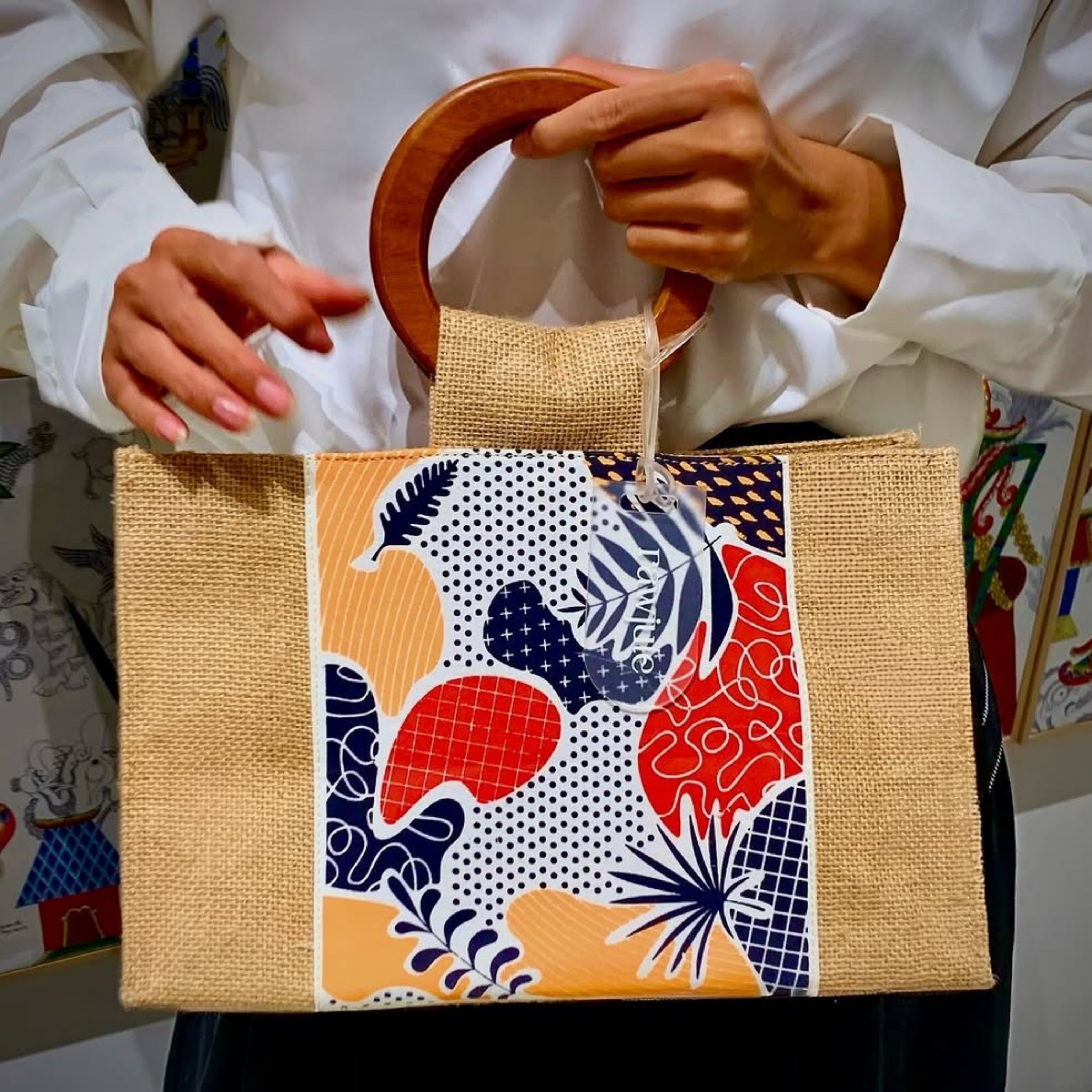 Tas jute Custom Couture